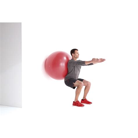 Swiss Ball Bodyweight Wall Squat Exercise Video Guide Muscle And Fitness