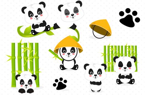 Panda Bear Clipart Panda Illustrations 25703 Illustrations