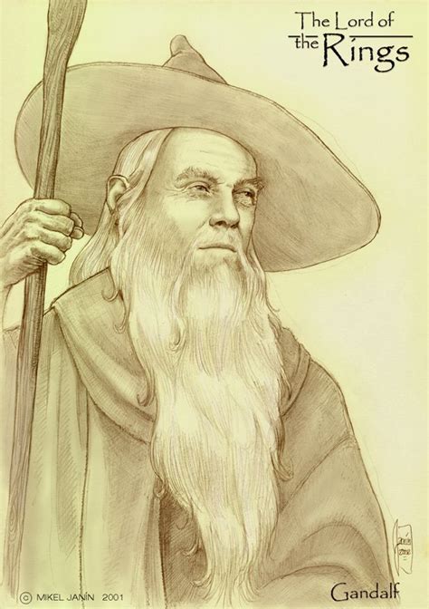 Gandalf ~ Mikel Janin Middle Earth Character Sketches Tolkien Books