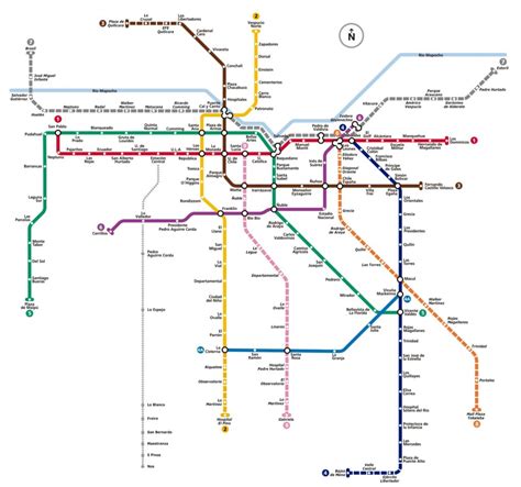 Mapa Del Metro De Santiago Planos Y Líneas