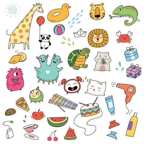 Premium Vector Cute Animal Doodle