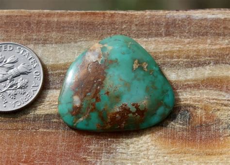 Natural Green Stone Mountain Turquoise Cabochon W Interesting Patterns