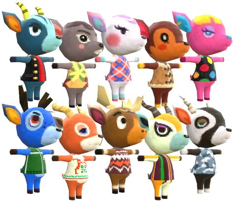 3ds Animal Crossing New Leaf Deers The Models Resource