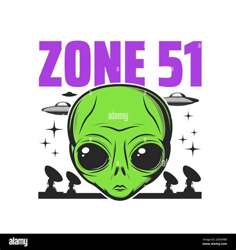 Zone 51 Symbol Alien Aktivität Und Ufo Verschwörungstheorie
