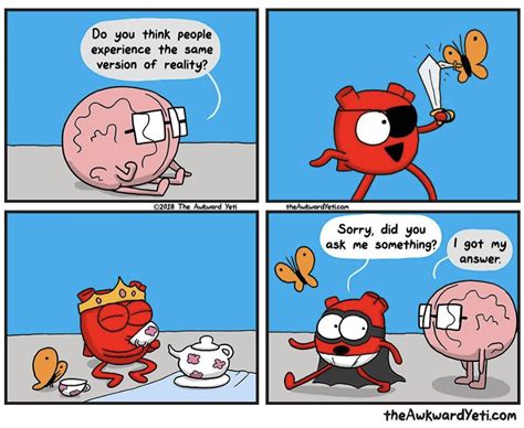 heart and brain awkward yeti funny comic strips heart and brain comic
