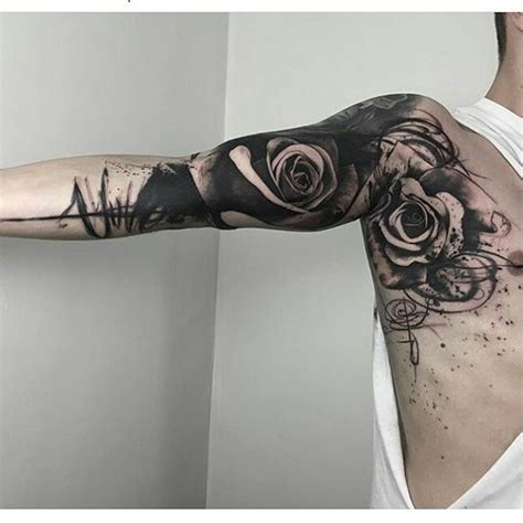 Black Rose Sleeve Tattoo Tattoo Ideas ♡ Pinterest Rose Sleeve