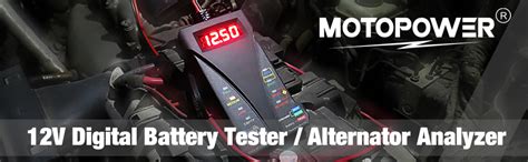 MOTOPOWER V Digital Battery Tester Voltmeter And Alternator Charging System Analyzer With LCD