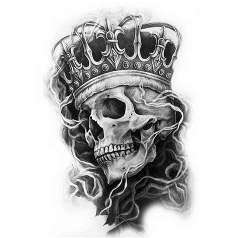 Tatouage tete de mort banque dimages et photos libres de. Tatoo temporaire King Skull