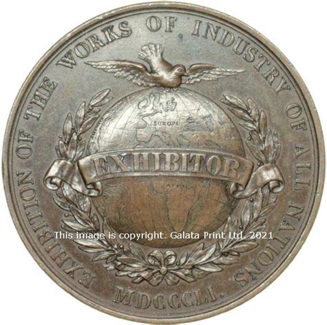 Prince Albert 1851 Exhibition Exhibitors Medal