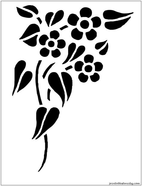 8 Best Images Of Printable Stencils Flowers Printable Flower Stencil