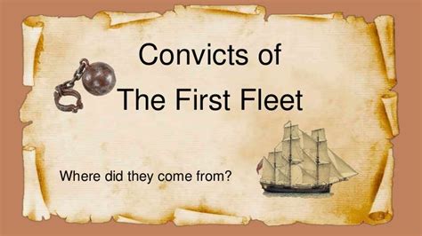 Convicts First Fleet