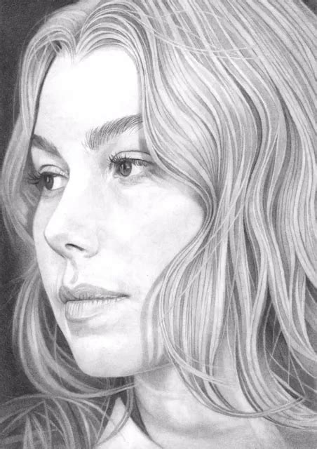 Original A4 Female Portrait Pencil Drawing Phoebe Bridgers 5742
