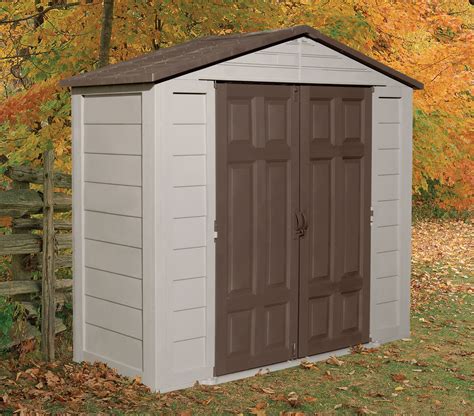 What do you do with all the stuff that won't fit in your garage, basement, or attic? Suncast B52 Mini Storage Shed (7 1/2 Ft. x 3 Ft.)