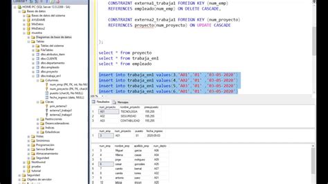 Creaci N Tablas Cascade On Delete On Update Sql Server Management Studio Parte Youtube