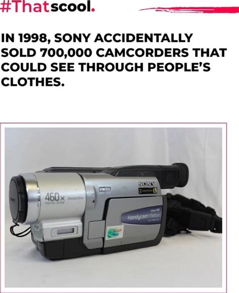 Thnatscool In Sony Accidentally Sold Camcorders That