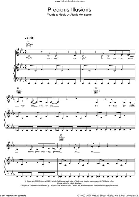 Precious Illusions Sheet Music For Voice Piano Or Guitar Pdf