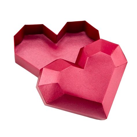 Love Heart Box Printable Template Paper Kawaii Shop
