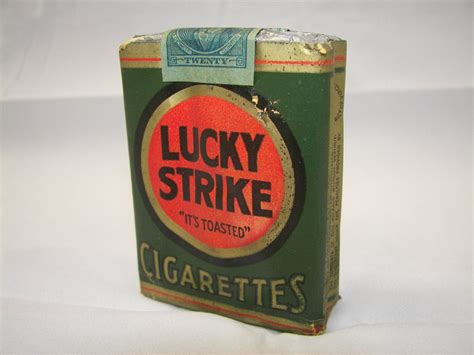 1940s Green Lucky Strike Cigarettes Pack Full