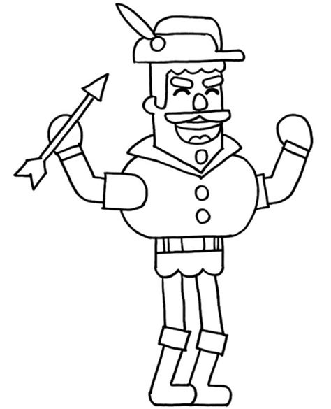 Nice use of color and especially shading on the bird. Coloring page Bowmasters : Robin 1