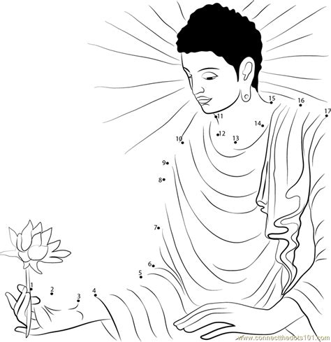 Buddha Jayanti Dot To Dot Printable Worksheet Connect The Dots