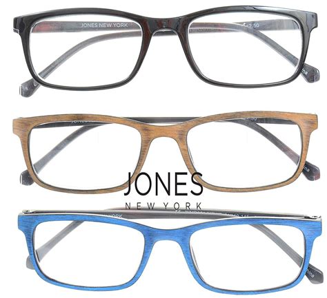 Jones New York Signature Wood Blue Reading Glasses 3 Pack Readers 2 00