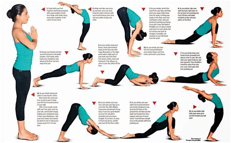 Surya namaskar yoga has total 12 steps. Online Yoga Learning Centre Yoga Pose Art of living ...