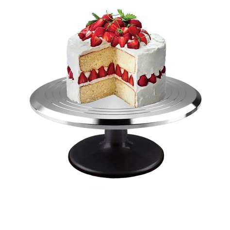 Aluminium Alloy Cake Turntable 12 Inch Revolving Rotating Cake