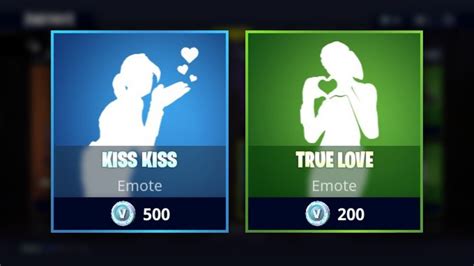 New Emotes Kiss Kiss And True Love Fortnite Battle Royale Youtube