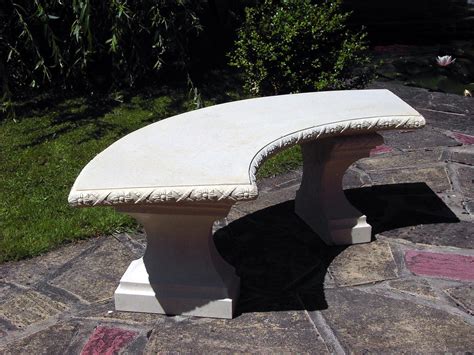 Stone Curved Classic Garden Bench Top Only Quality Stone And Concrete Products Garden