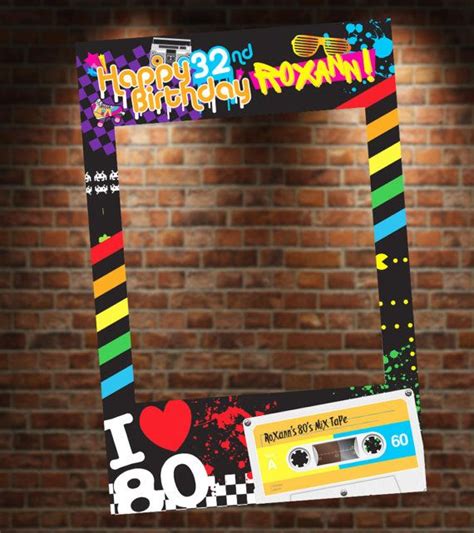 Printed And Shipped 80s Theme Photo Booth Coroplast 80s Birthday