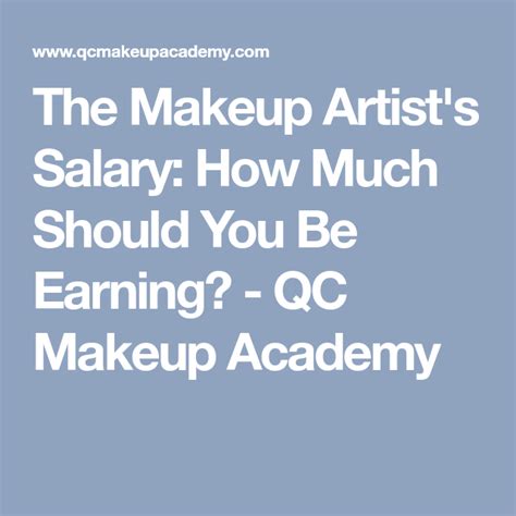 The Makeup Artists Salary How Much Should You Be Earning Qc Makeup