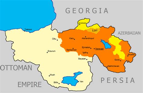 ARMENIA [1918 - 1920] First Republic of Armenia | Armenia, One republic, Political map