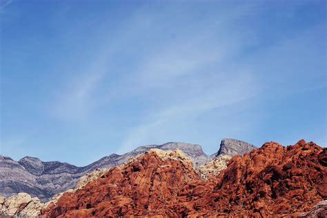 Red Desert Mountain Ridge In Red Rock Canyon National Conservation Area