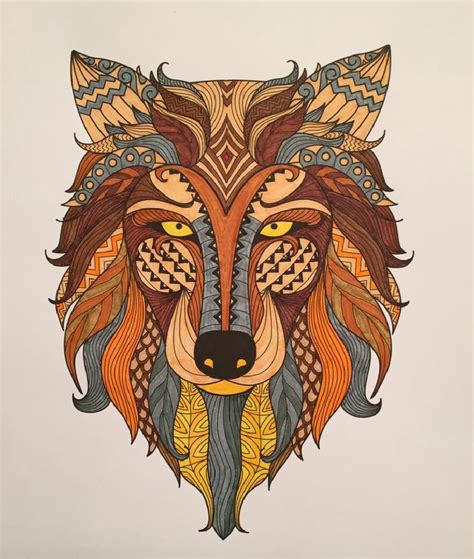 Incredible Wolf Wolves Adult Coloring Pages