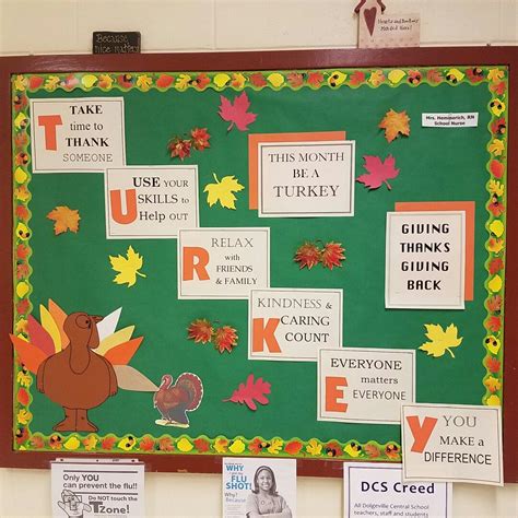 november bulletin board nurse s office don t be a turkey november bulletin boards