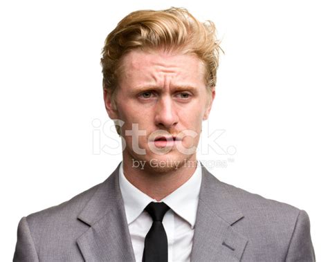 Concerned Frowning Man In Suit Stock Photo Royalty Free Freeimages