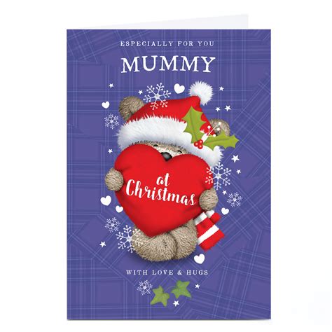 Buy Personalised Christmas Card Hugs Bear With Heart For Gbp 179