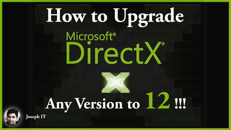 Directx 12 Upgrade How To Upgrade To Directx 12 Version Youtube