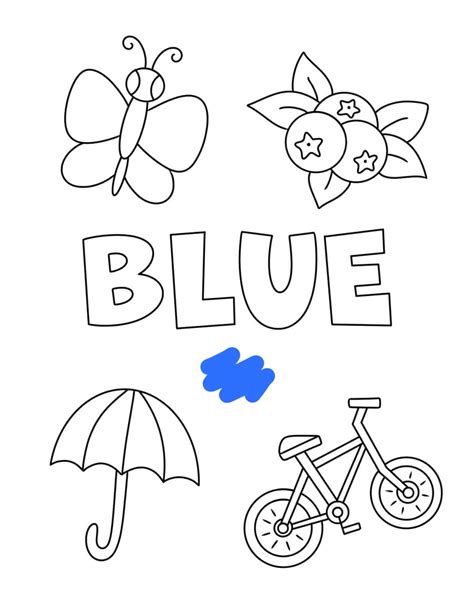 Blue Color Activities And Worksheets For Preschool ⋆ The Hollydog Blog