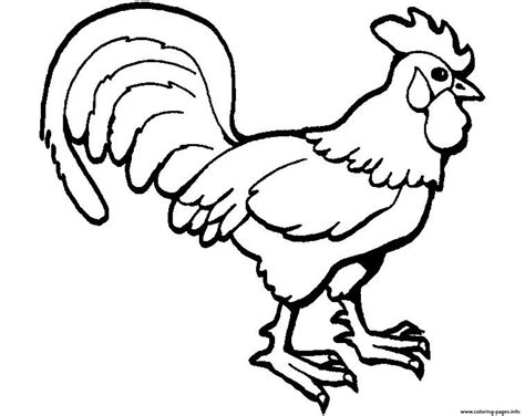 Rooster Farm Animal S Kidsb421 Coloring Pages Printable