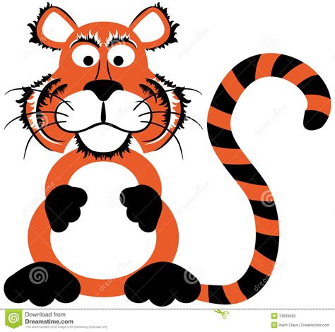 Cute Cartoon Tiger Stock Photography Image 13933692
