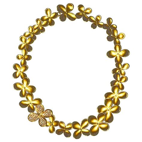 Rare Angela Cummings Gold And Diamond Flower Necklace At 1stdibs