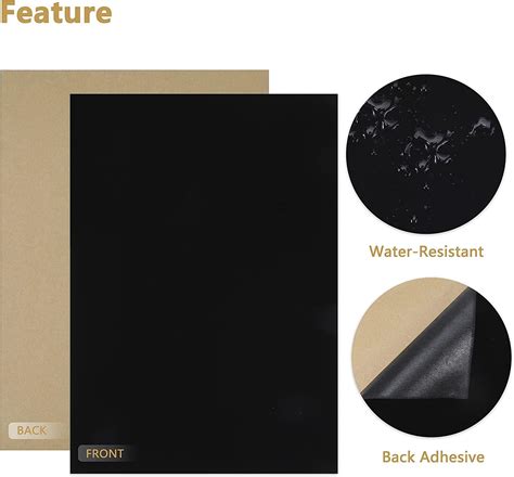 Caydo 12pcs Black Self Adhesive Felt Sheets Soft Velvet Sticky Back Felt For Jewelry Box And