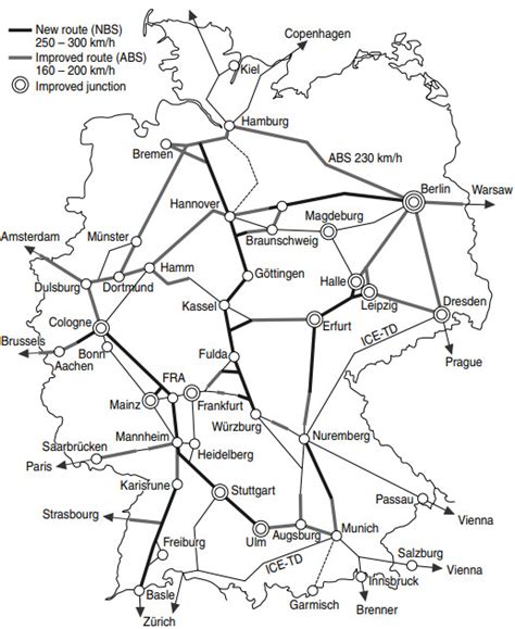 Db Rail Map Germany Germany Rail Map Bahn Western Eur
