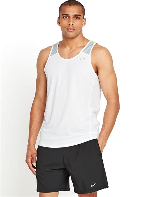 Nike Mens Racer Singlet In White For Men Lyst