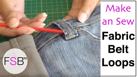 Making And Sewing Fabric Belt Loops Youtube