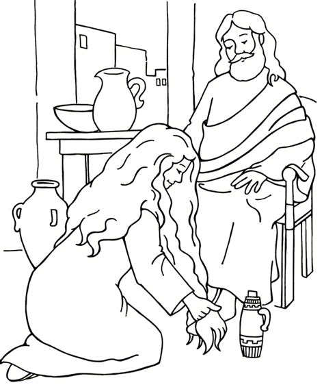Jesus Forgives A Woman Coloring Page Sermons4kids