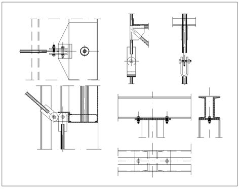 Steel Structure Details V6】 Cad Drawings Downloadcad Blocksurban City