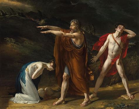 Antigone Imploring Oedipus To Lift His Curse From Polynices Drawing By Michel Lambert French