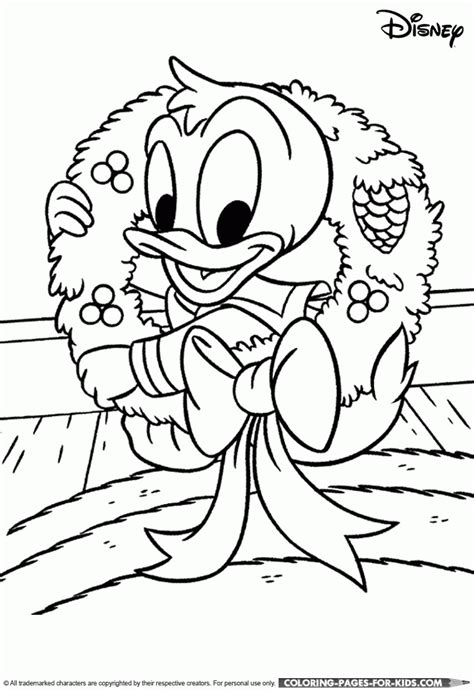 Free Disney Christmas Coloring Pages For Kids Printable Download Free